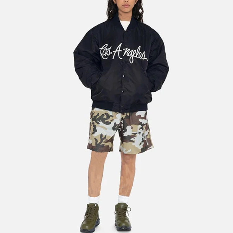 Stussy SS23 LA CHAPTER SATIN VARSITY JACKET