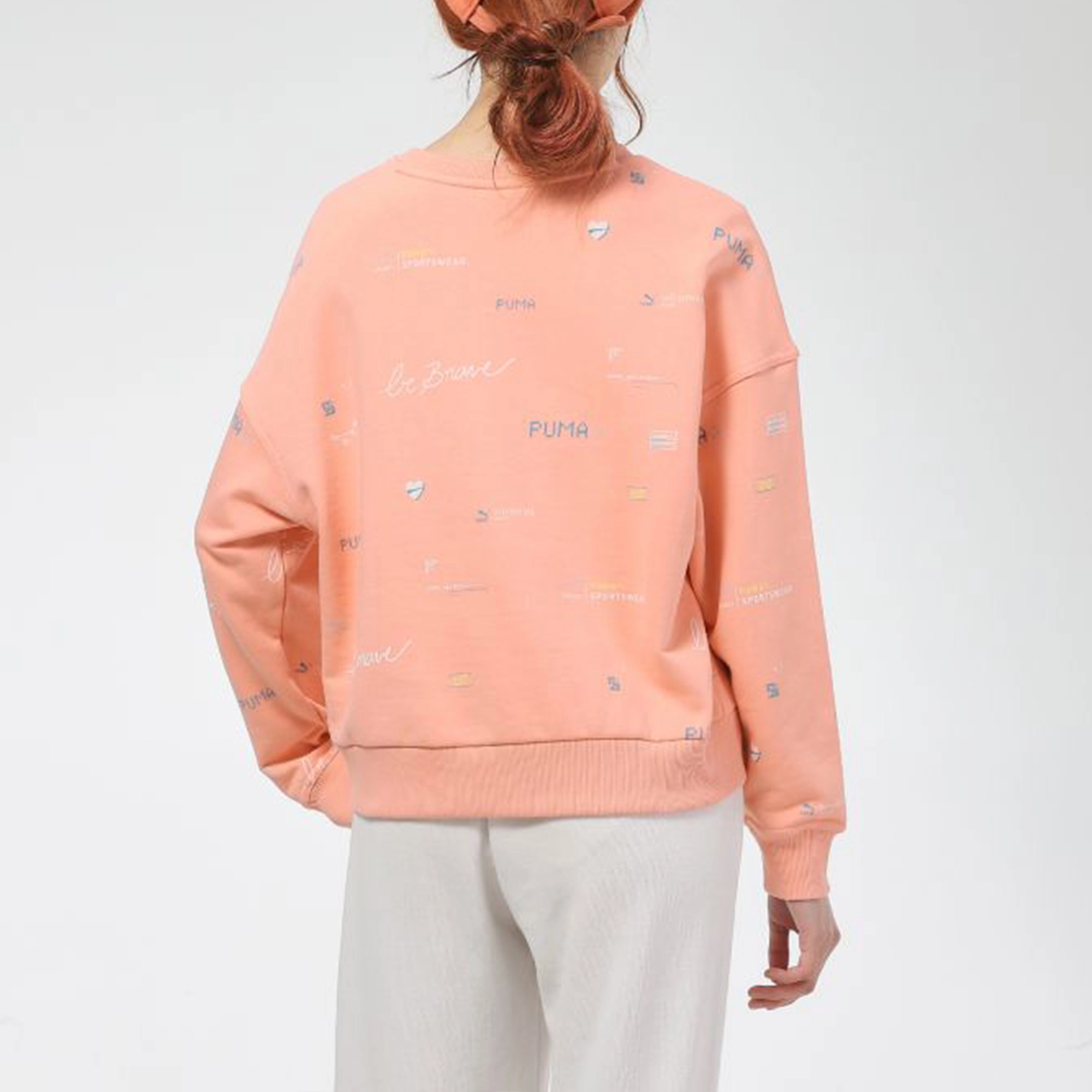 Puma Digit Aop Crew Wmn Logo