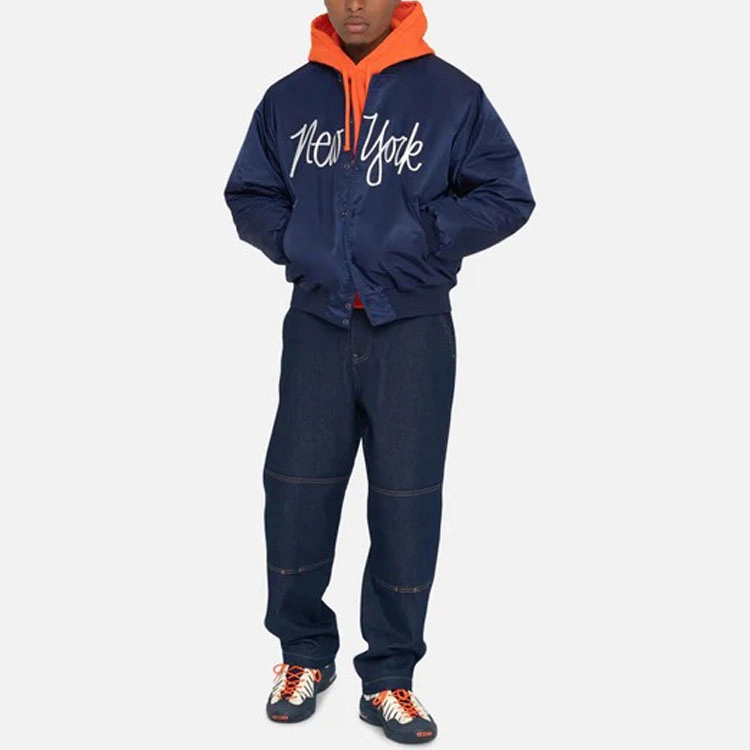 Stussy SS23 LA CHAPTER SATIN VARSITY JACKET