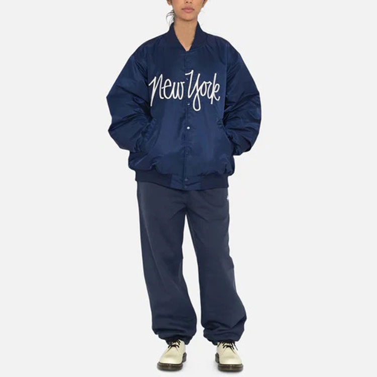 Stussy SS23 LA CHAPTER SATIN VARSITY JACKET