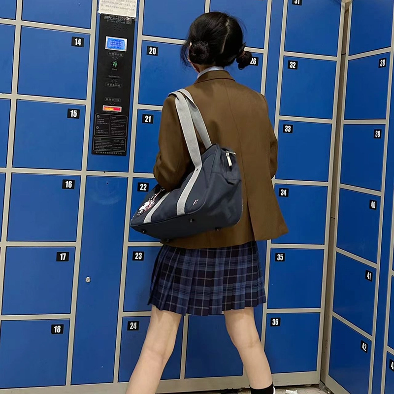 东鲸岁时记 日系复古制服格纹短款百搭学生百褶鲸落半身裙