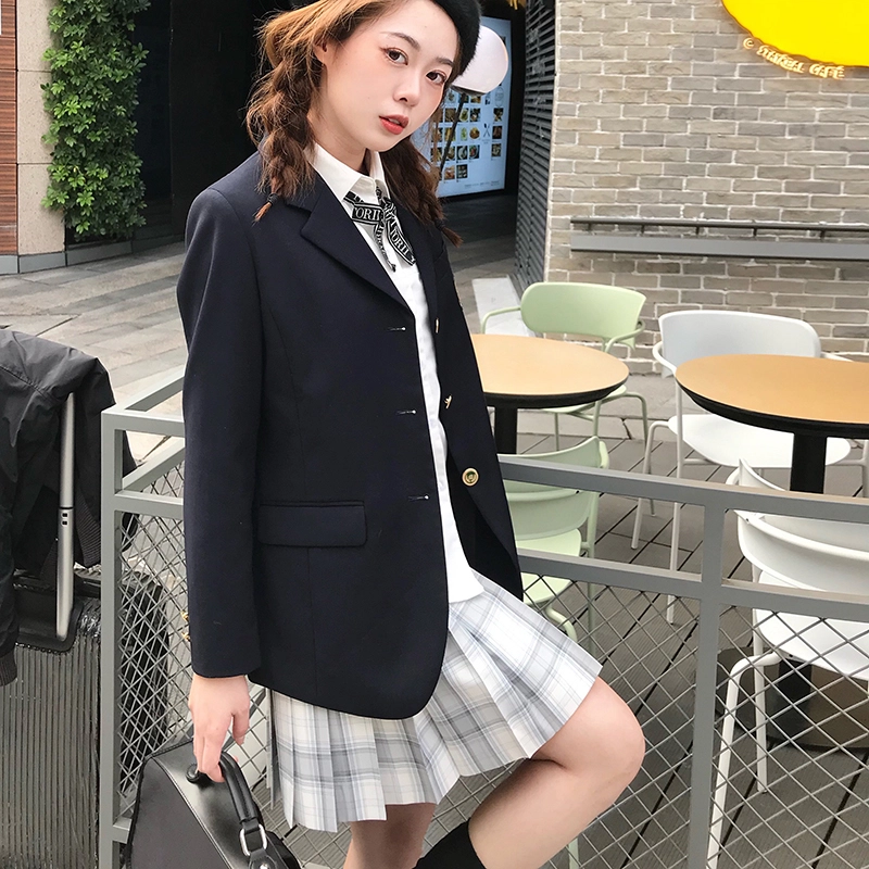 东鲸岁时记 格纹百褶高腰半身裙 女款