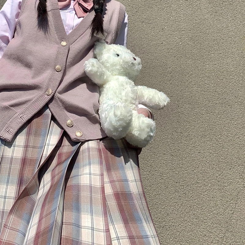 东鲸岁时记 格子制服百褶半身裙 女款