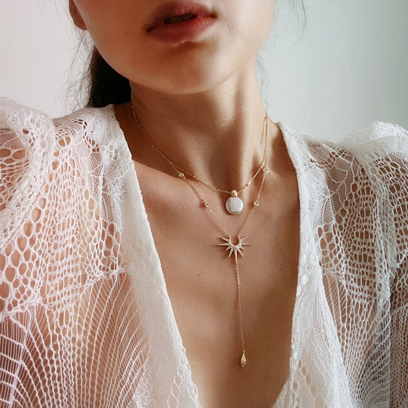 若觅 香水瓶  巴洛克珍珠 项链 女款