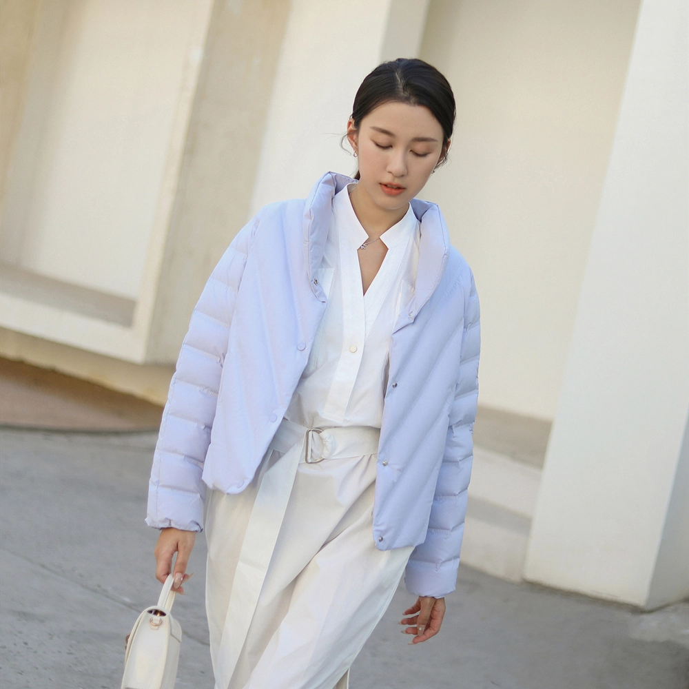 波司登 纯色立领绗缝轻薄短款羽绒服 冬季 女款