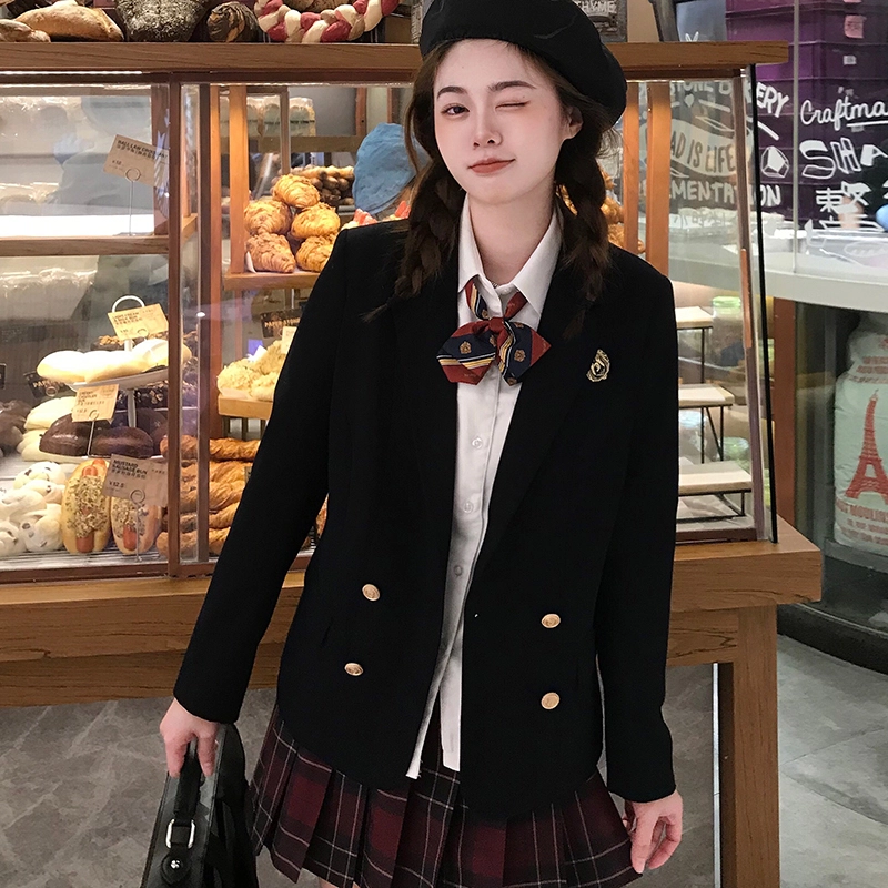 东鲸岁时记 带徽章双排扣西装 女款