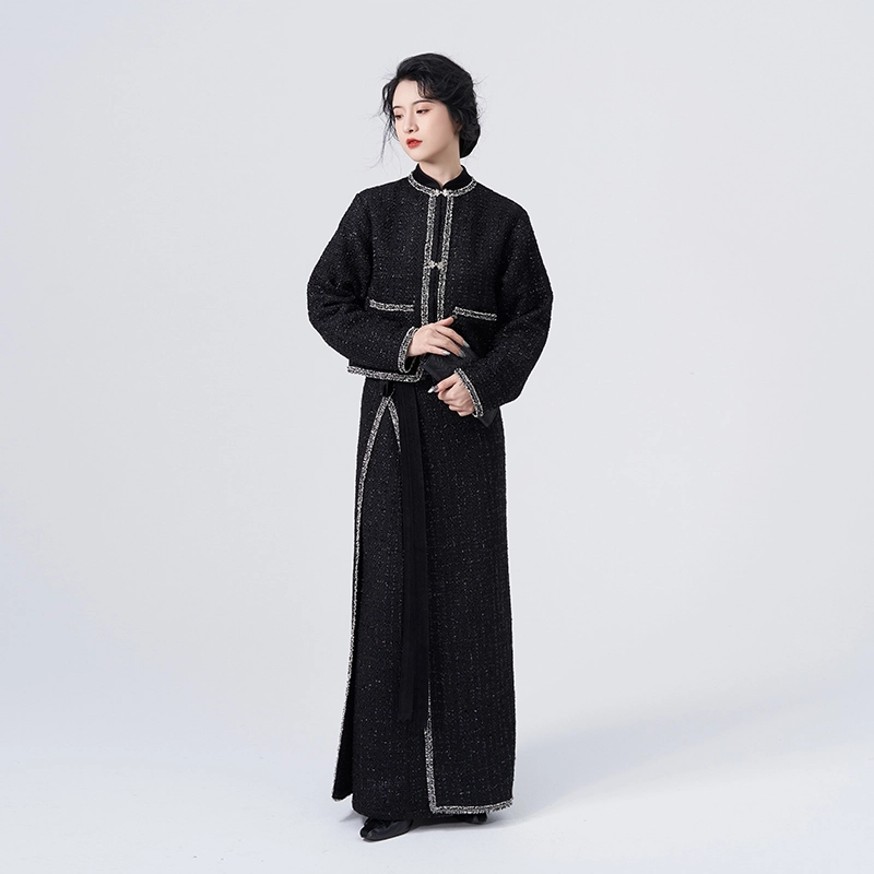 织造司 叛逆千金 小香风立领外套中式衬衫宋制长旋裙原创汉元素汉服贵气日常 女款