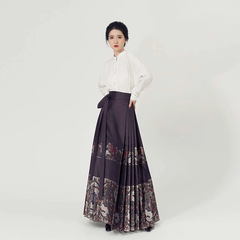 织造司 四鹿 国风大典飞机袖短衫仿妆花马面裙女日常原创明制汉服 女款