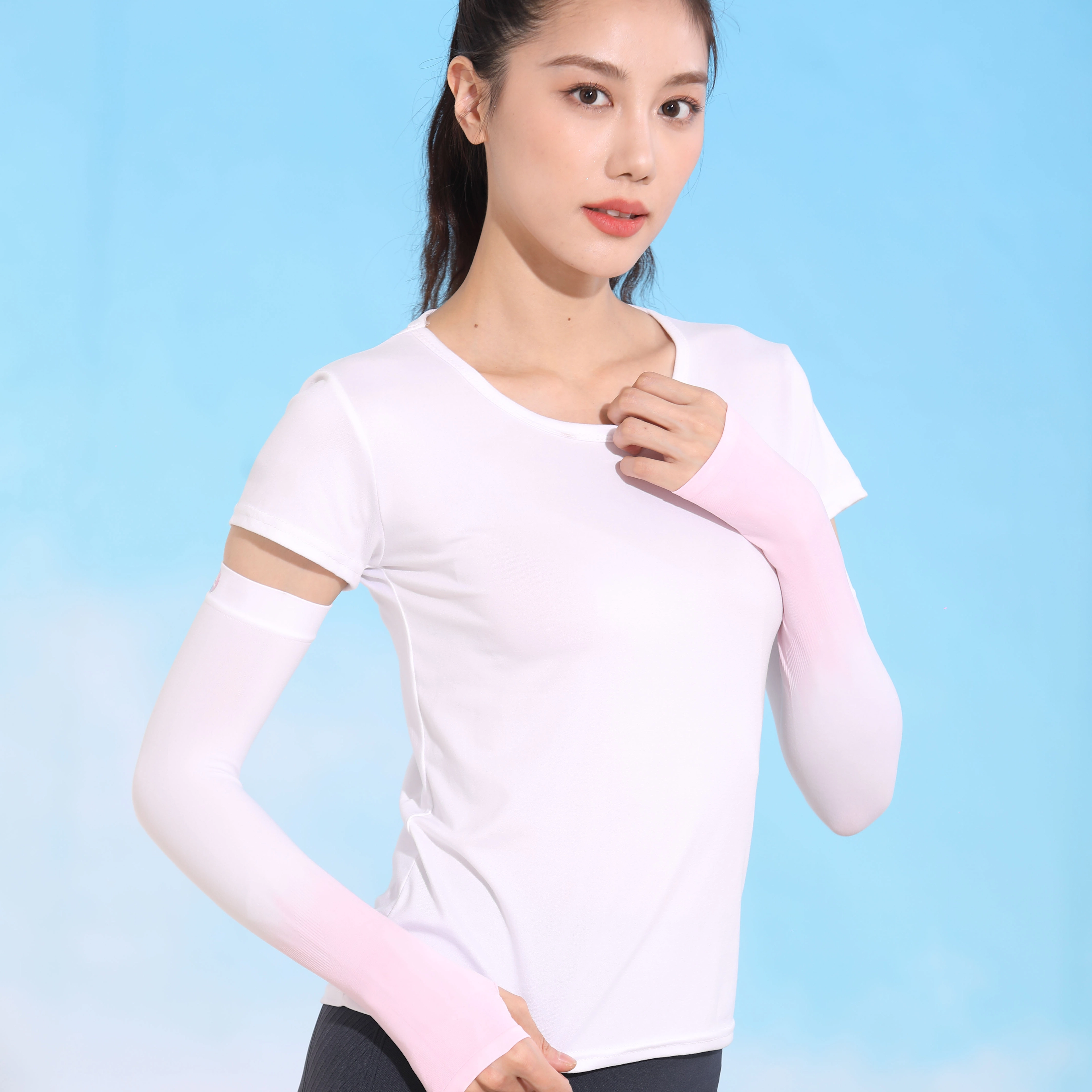 匹克 夏季防晒防紫外线冰袖 渐变色户外透气柔软小清新骑行防晒袖 三双组合装 冰丝袖套 防晒袖 男女同款情侣款 多色可选