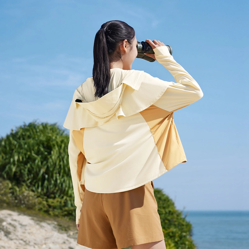 蕉下 纯色披肩防紫外线大帽檐薄款连帽防晒衣 女款