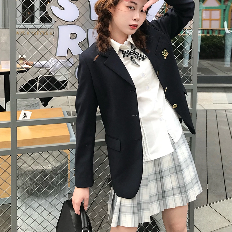 东鲸岁时记 格纹百褶高腰半身裙 女款