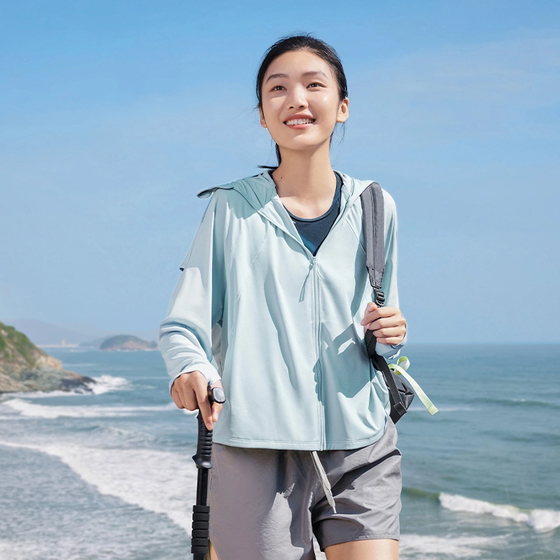 蕉下 纯色披肩防紫外线大帽檐薄款连帽防晒衣 女款