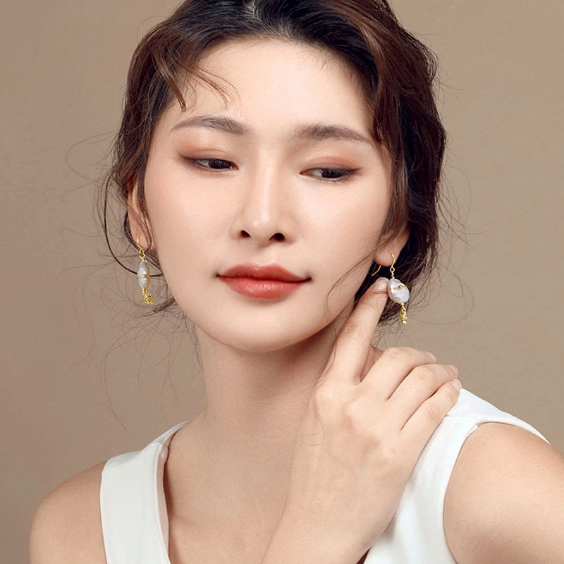 珍珠皇后 个性巴洛克淡水珍珠耳饰女