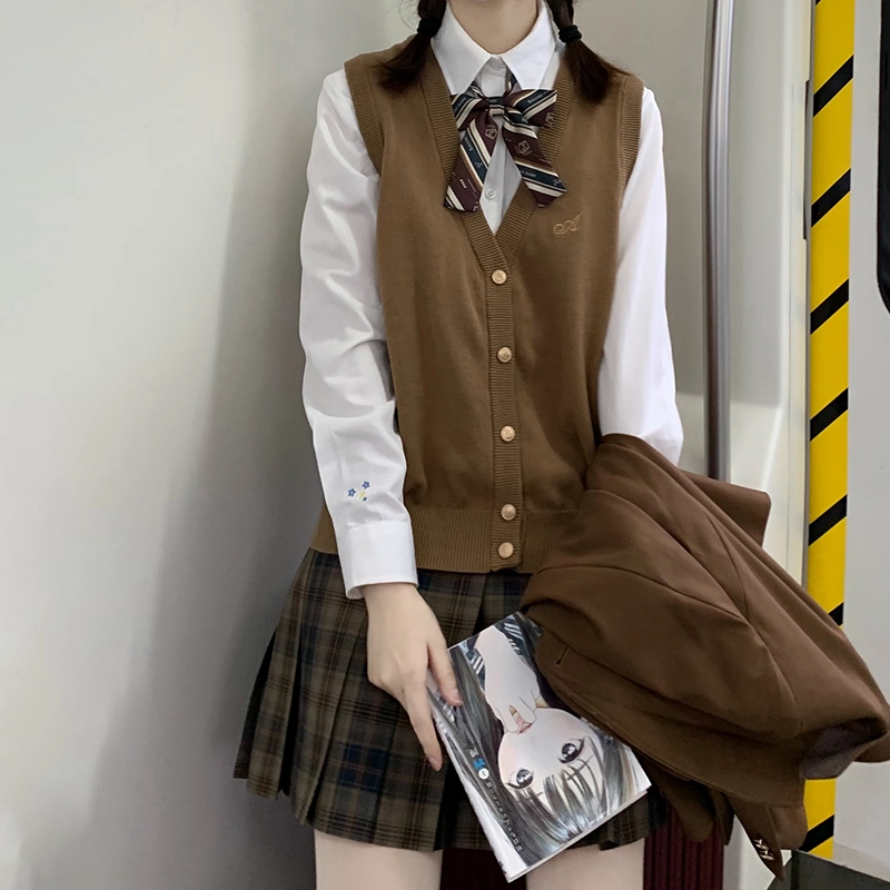 东鲸岁时记 格纹褶皱高腰短款高腰半身裙 女款