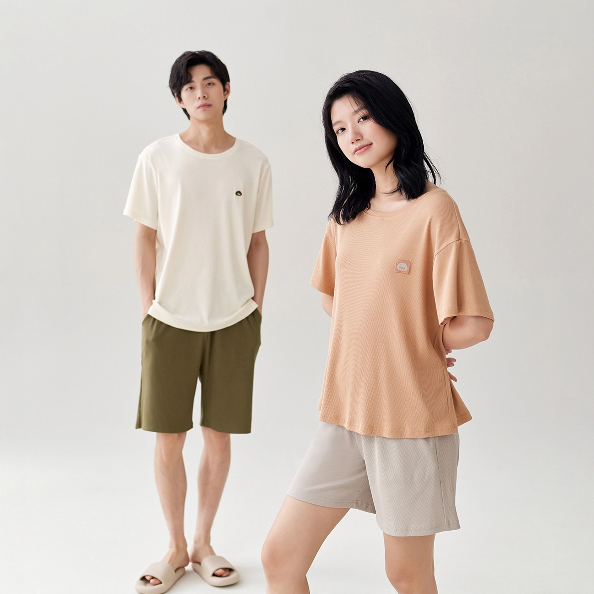 安之伴 夏季抑菌睡衣舒适透气可外穿宽松版家居服套装 女款