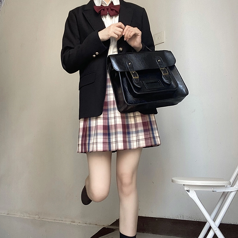 东鲸岁时记 高腰格子百褶半身裙 女款