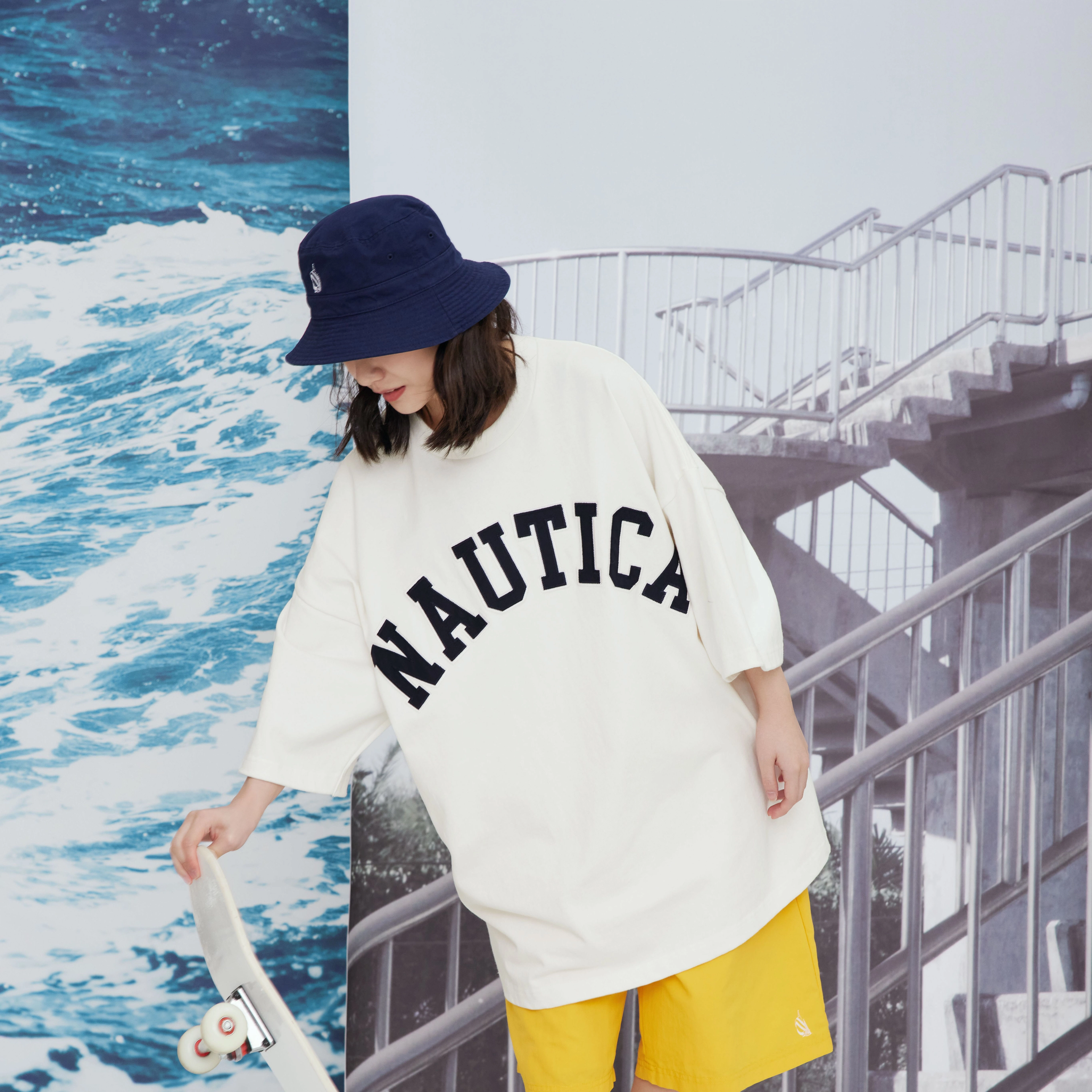 Nautica nautica white sail SS22 LogoT