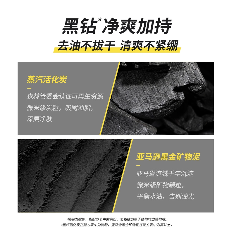 极男 男士护肤控油深层清洁黑白洁面套装礼盒清爽不拔干温和洗面奶