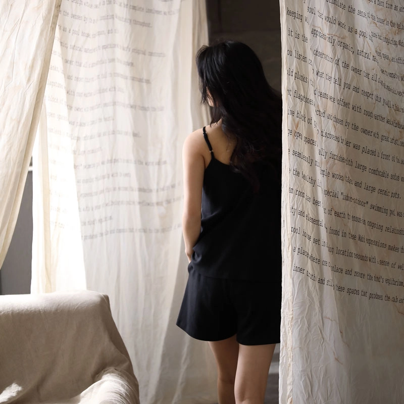 同语 睡衣 女夏天吊带纯棉薄款套装 休闲甜美可爱女士夏季家居服 家居套装