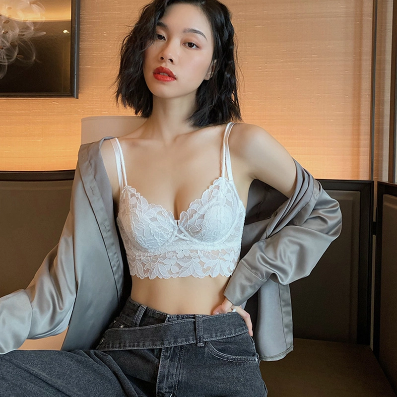 内在密码 文胸系列 纯色蕾丝三角杯轻薄舒适内衣裤套装 女款 礼盒装