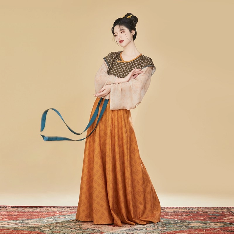织造司 一骑红尘 唐制褙子复原款圆领汉服 女款