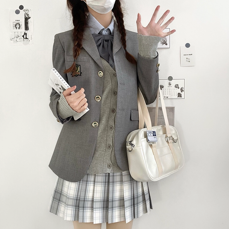 东鲸岁时记 格纹百褶高腰半身裙 女款