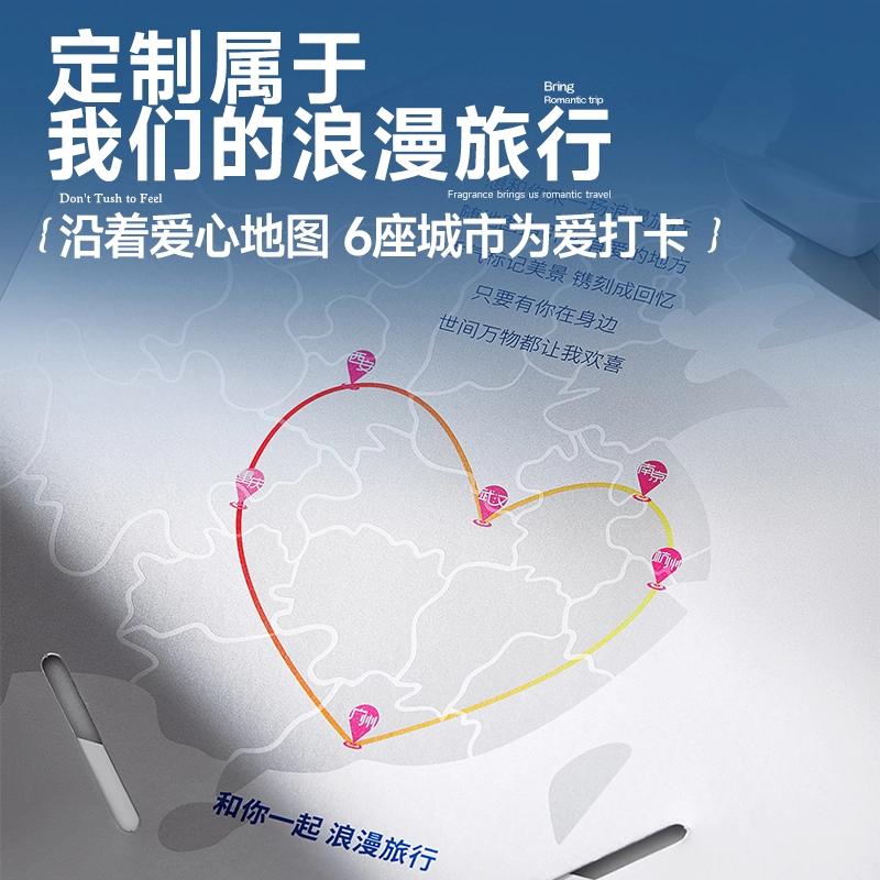 左颜右色 浪漫旅行香水香氛礼盒 多巴胺芭比粉高定精致持久留香木质淡香高级持久 香薰蜡烛送男生送女生礼物