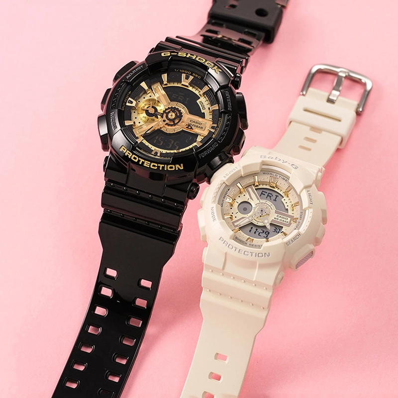 CASIO G-SHOCK BABY-G GA-110GB-1APR+BA-110GA-7A2PR