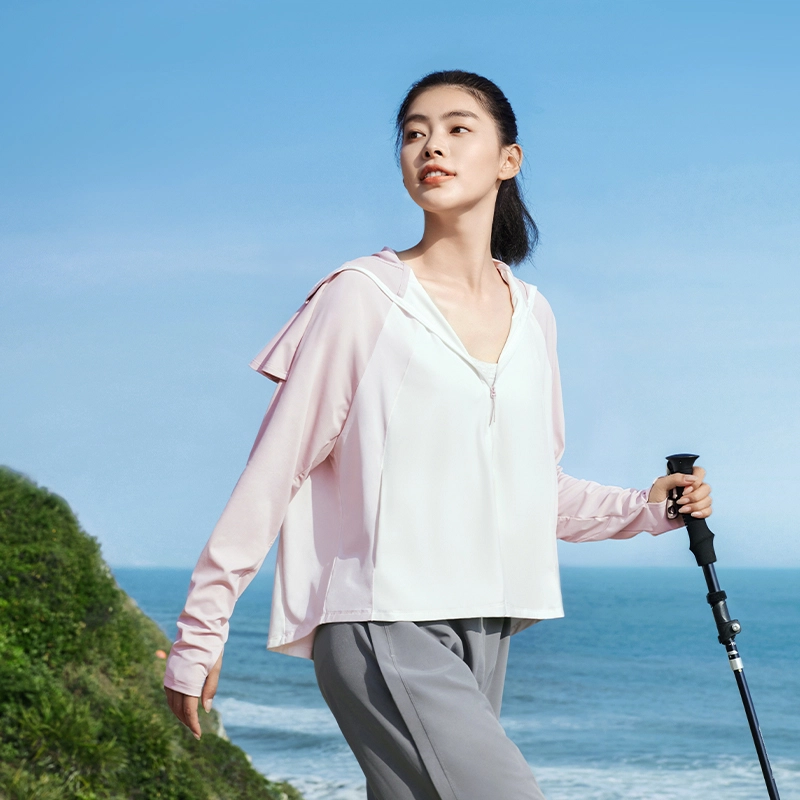 蕉下 纯色披肩防紫外线大帽檐薄款连帽防晒衣 女款