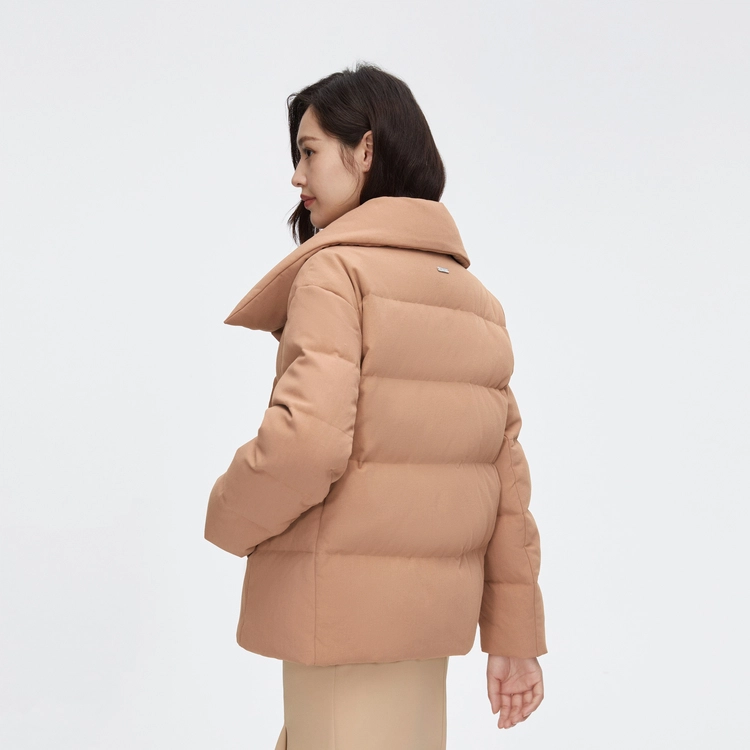 波司登 纯色翻领拉链羽绒服外套 女款 
