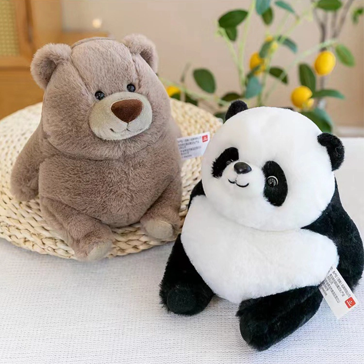 柏文熊 慵懒系列 可爱胖胖熊 棕熊/熊猫/北极熊 动物 玩偶 毛绒公仔