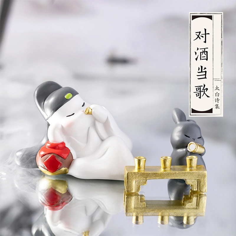 宫廷宝贝 太白兔潮流玩具 桌面摆件 伴手礼 吊卡