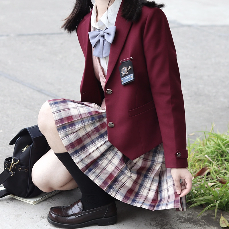 东鲸岁时记 高腰格子百褶半身裙 女款