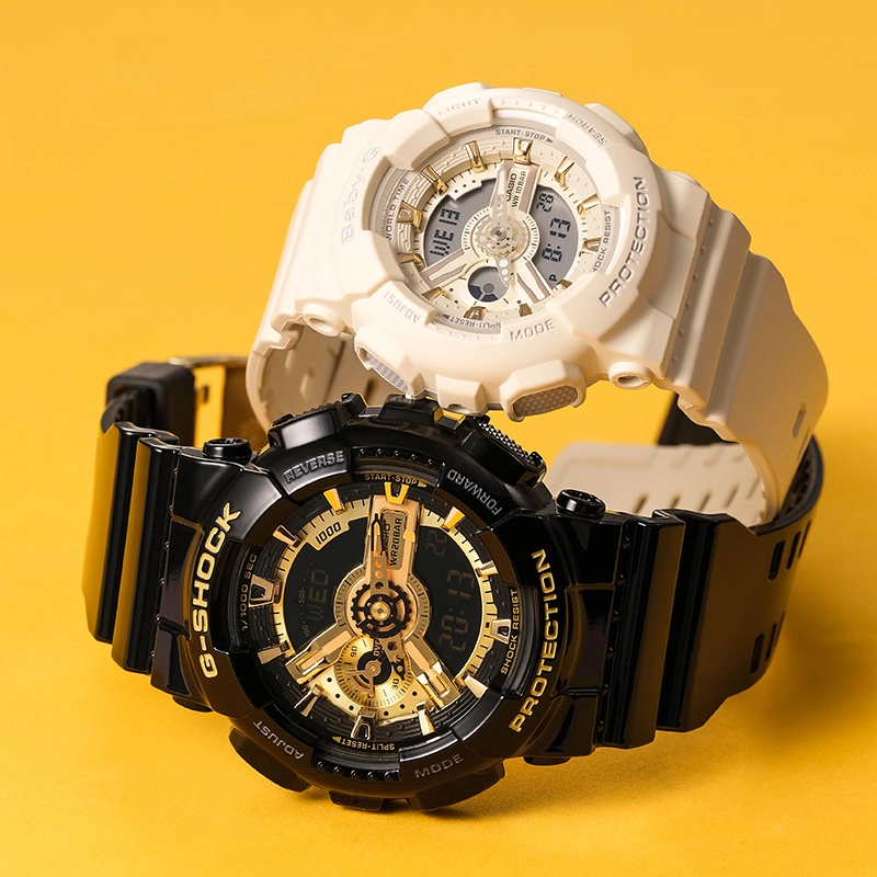 CASIO G-SHOCK BABY-G GA-110GB-1APR+BA-110GA-7A2PR