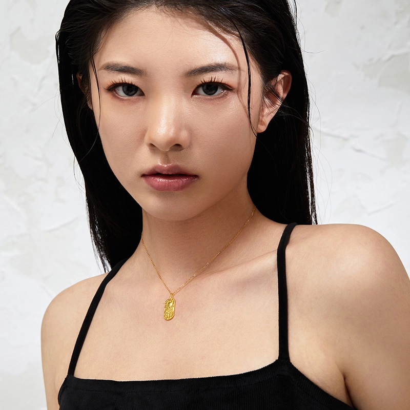 周六福黄金吊坠男女计价足金丘比特爱神福牌古法挂坠
