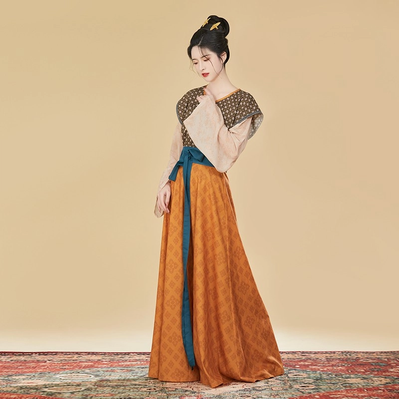 织造司 一骑红尘 唐制褙子复原款圆领汉服 女款