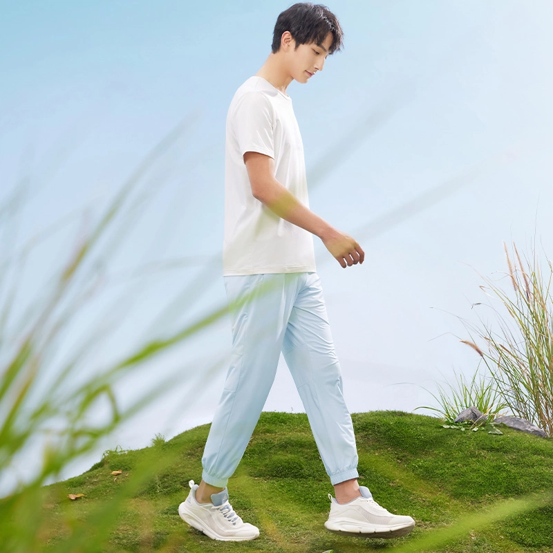 匹克 紫薯 防晒科技 纯色束脚透气可防晒运动裤 男款 梦幻蓝