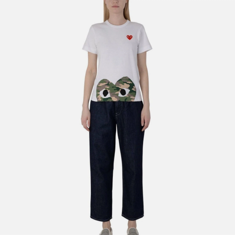 CDG Play Camouflage Edge Heart T