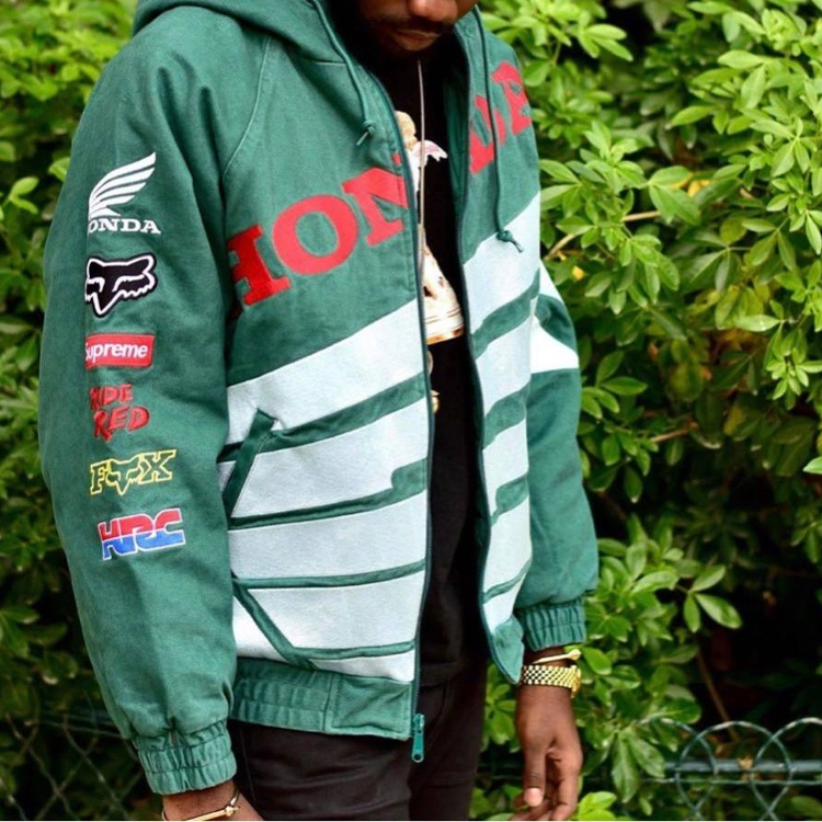 Supreme FW19 Week 6 x Honda x Fox Racing Puffy Zip Up Work Jacket