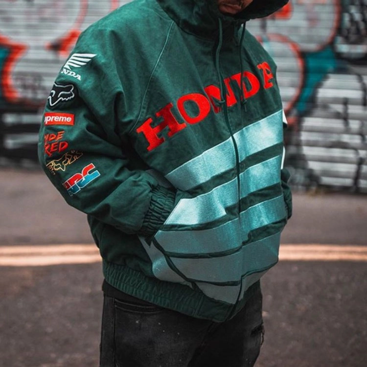 Supreme FW19 Week 6 x Honda x Fox Racing Puffy Zip Up Work Jacket