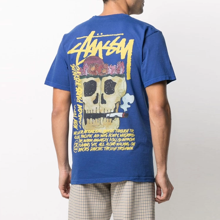 Stussy Smokin Skull Tee logoT