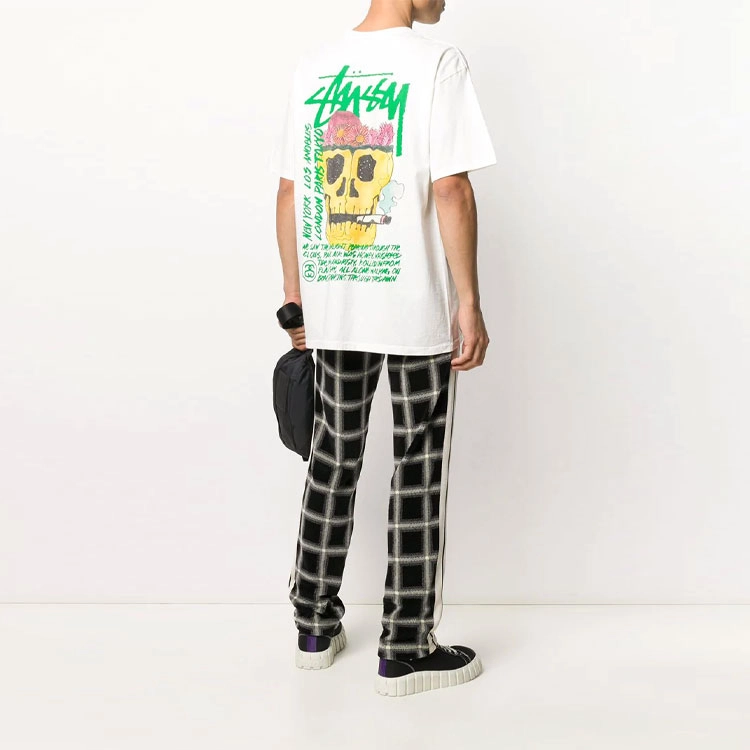 Stussy Smokin Skull Tee logoT
