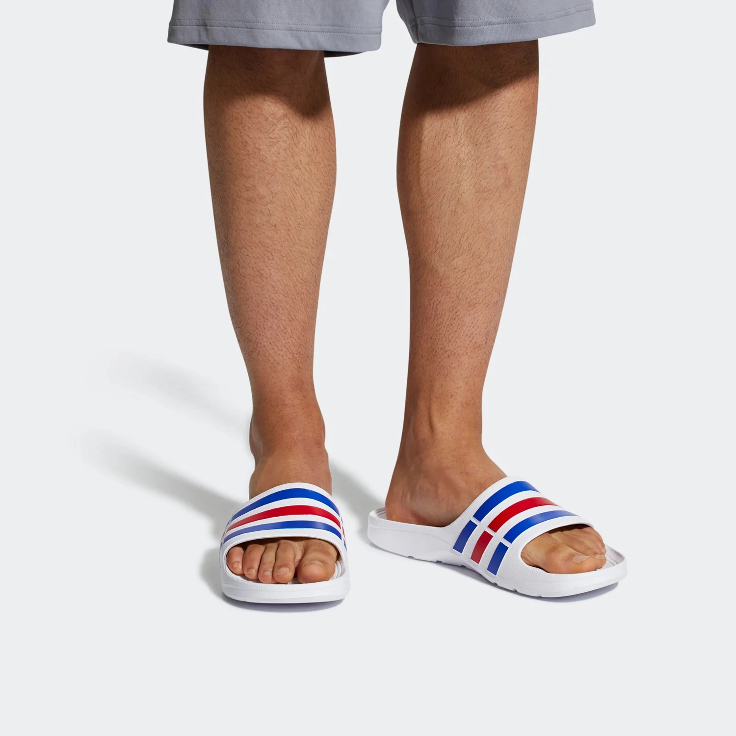 adidas Duramo Sl Slide White Blue Red