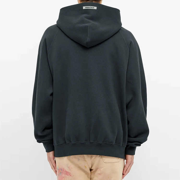 Fear of God Essentials FW20 Silicone Logo Raised Hoodie Dark Navy