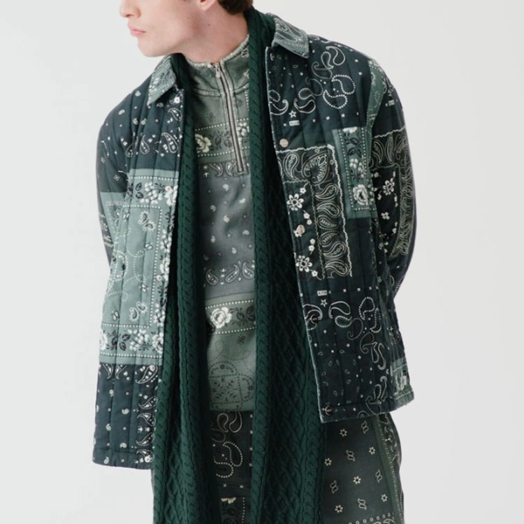 KITH Deconstructed Bandana Quarter Zip