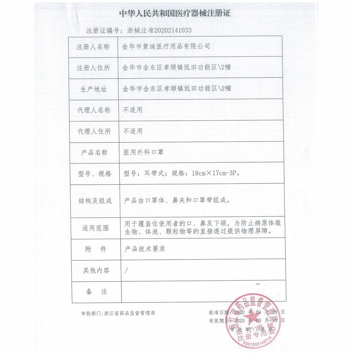 仁和 一次性 医用口罩 无菌三层防护透气防尘