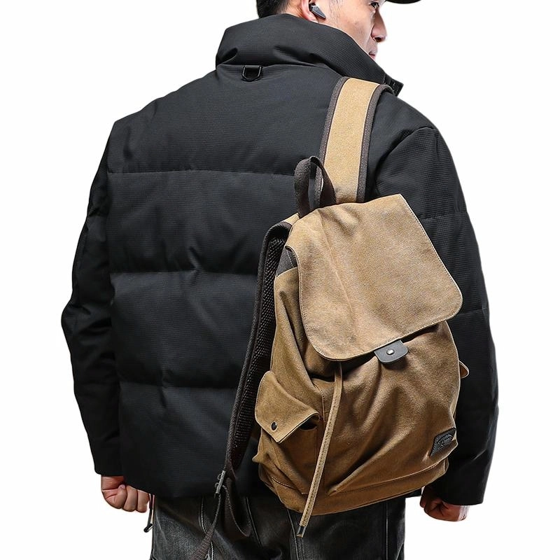 季言 防风立领纯色休闲羽绒服 男款 黑色