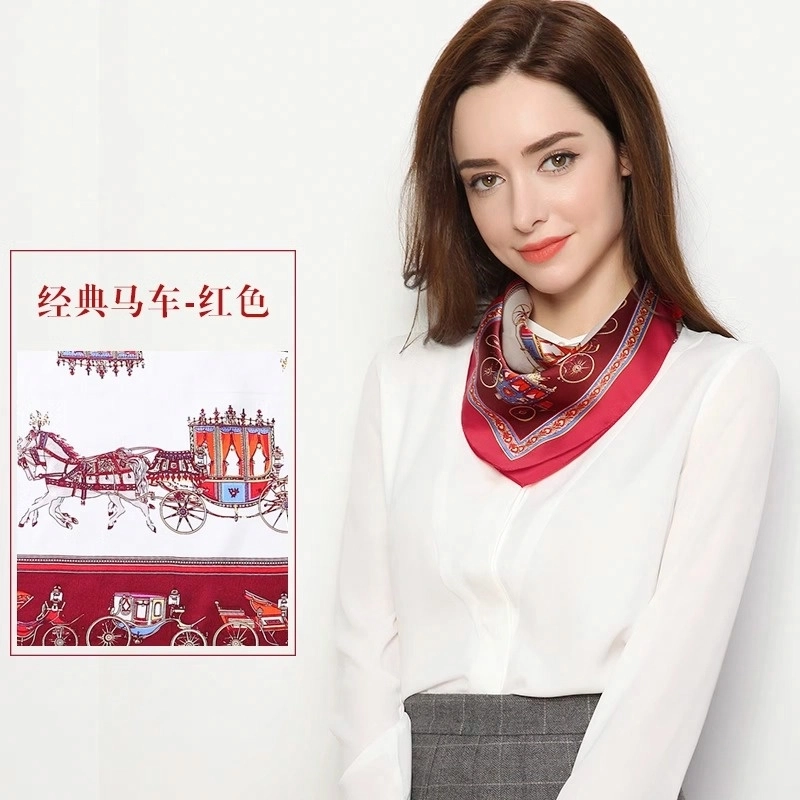 杭丝路 小方巾宝宝围脖婴儿防风薄款圣诞款 丝巾 儿童款 红色