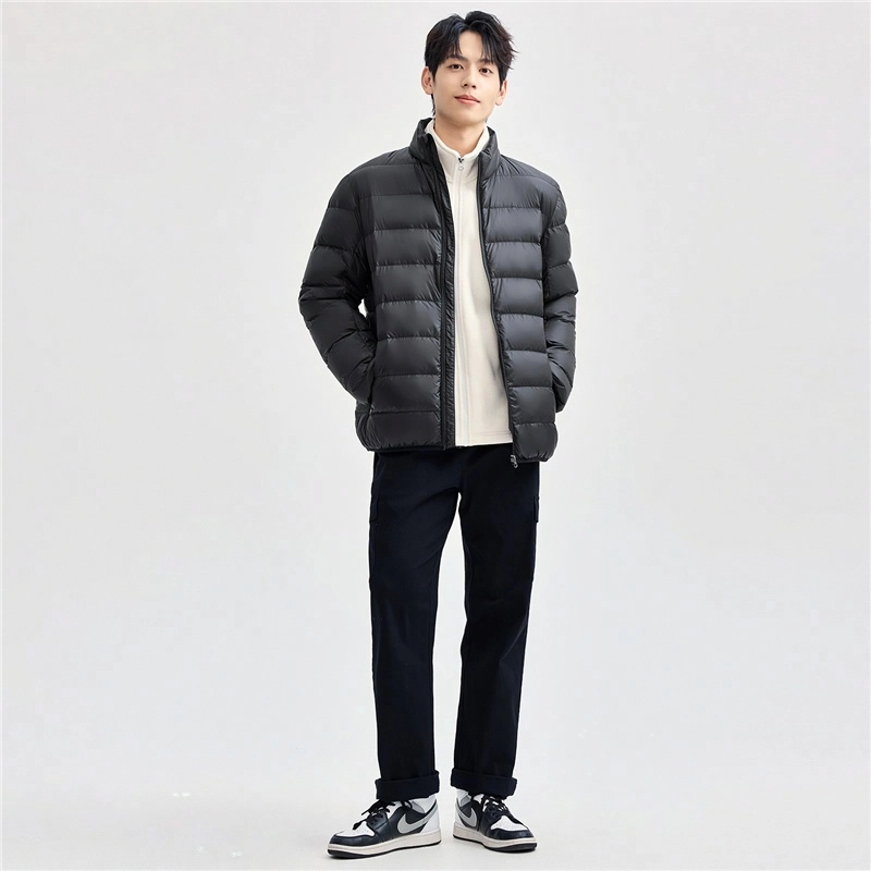 佐丹奴 立领纯色舒适羽绒服 男款