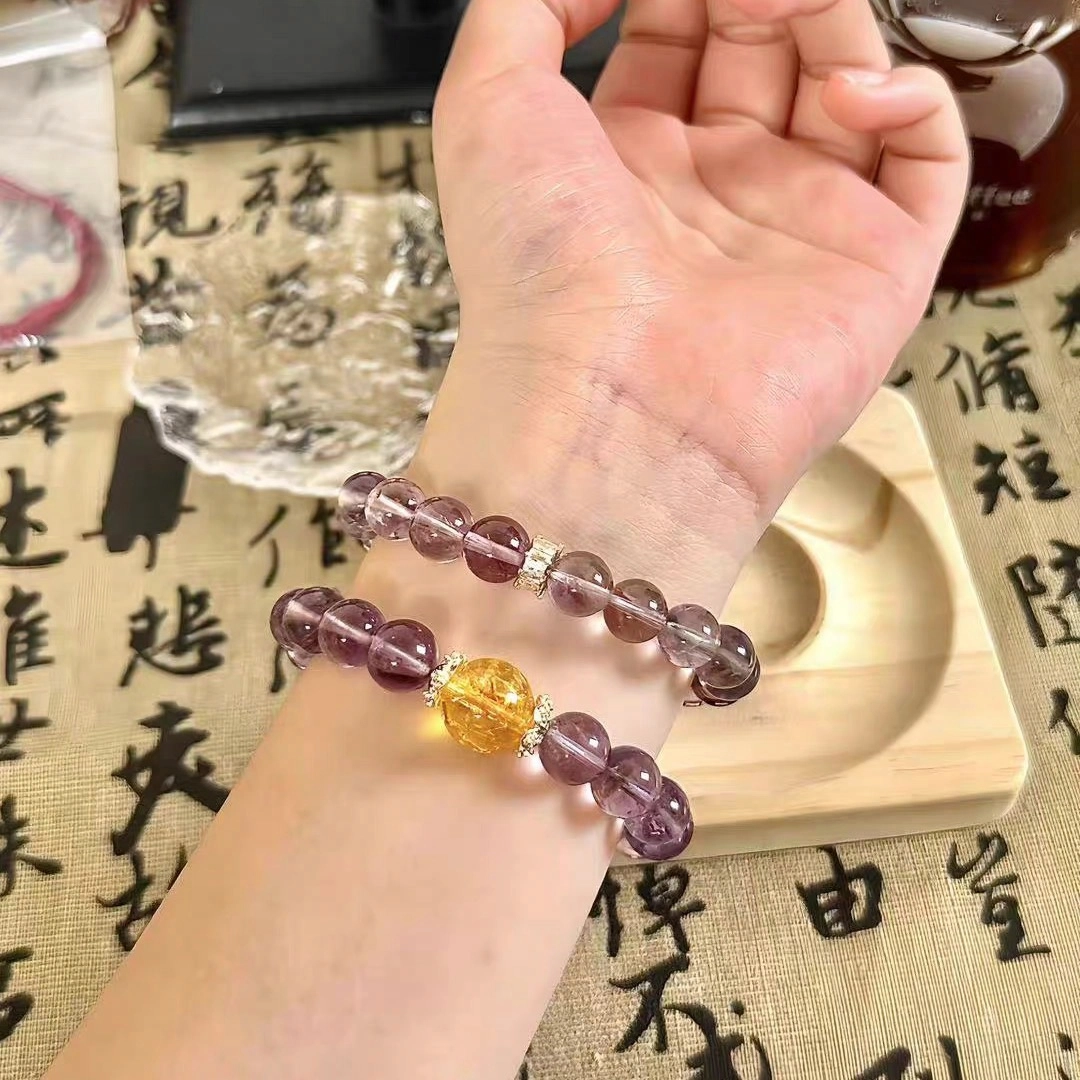 久爱 学业顺利 九紫离火 金榜题名 考神附体 上岸时来运转 浪漫高级感轻奢手饰 水晶 手串 男女同款情侣款